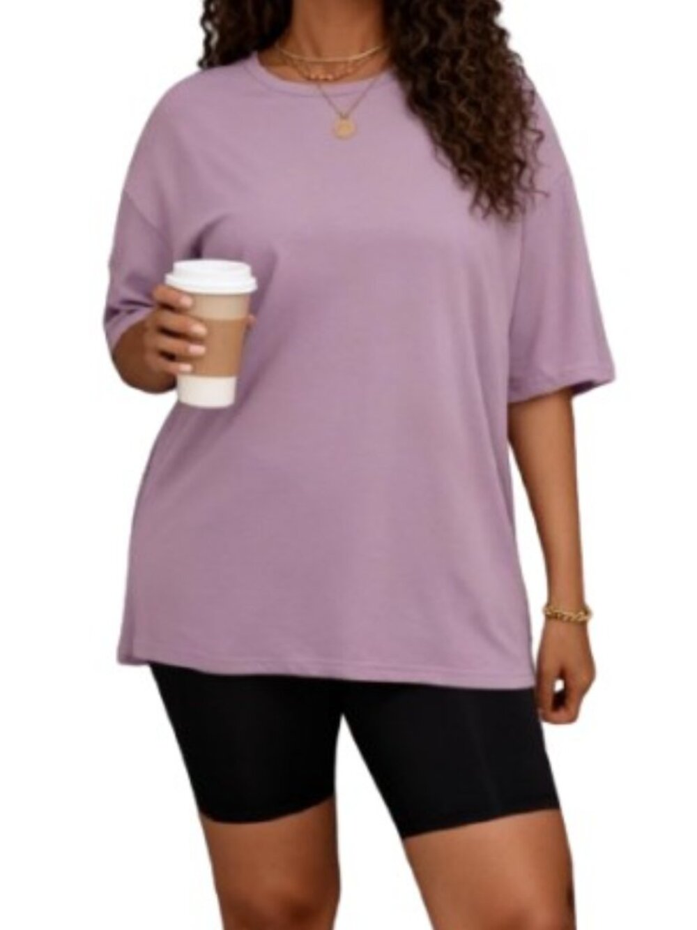 NEW Pink Oversized Tee Shirt Drop Shoulder Relaxed Fit Size XL